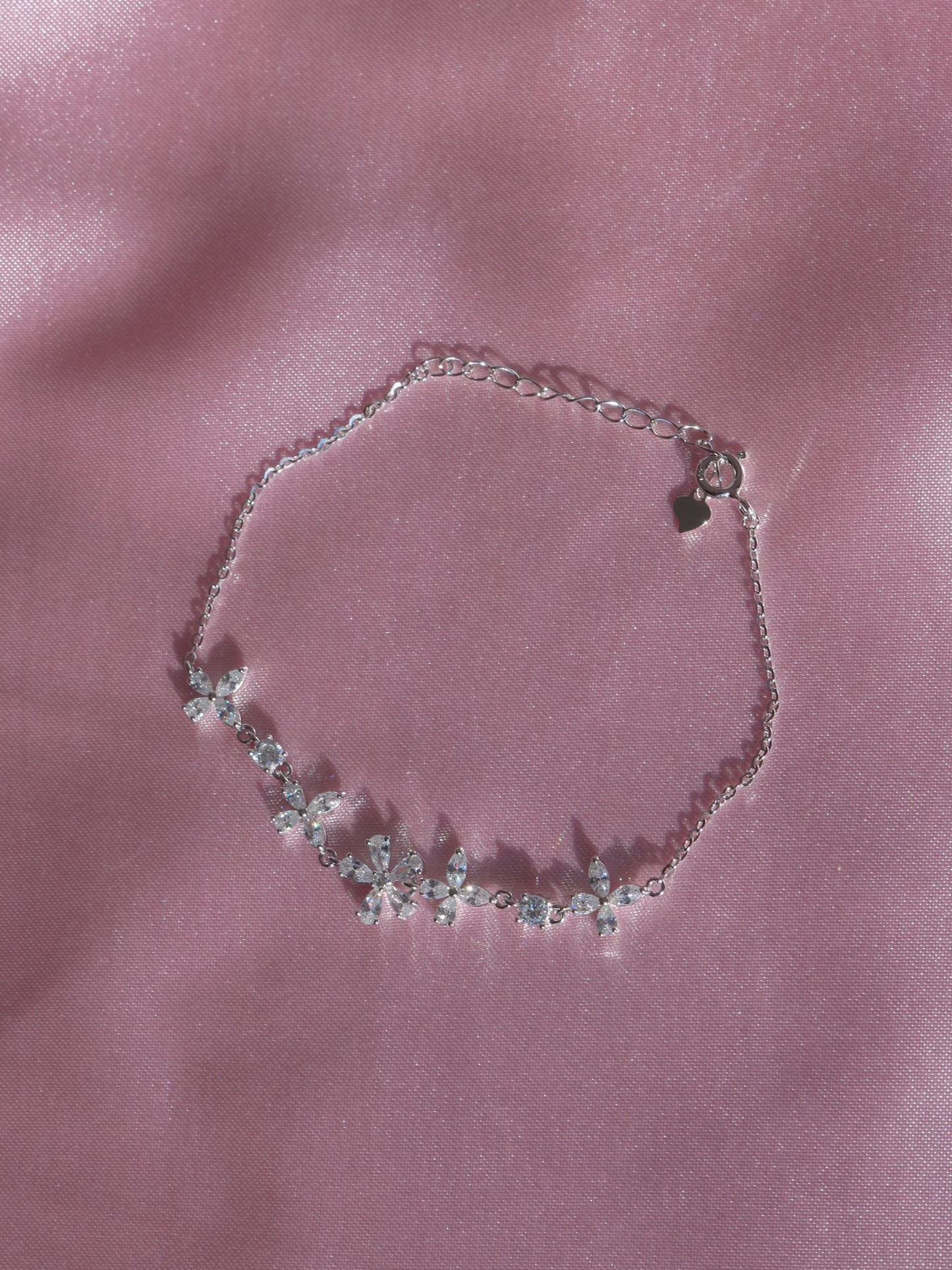 White Violet 925 Silver Bracelet