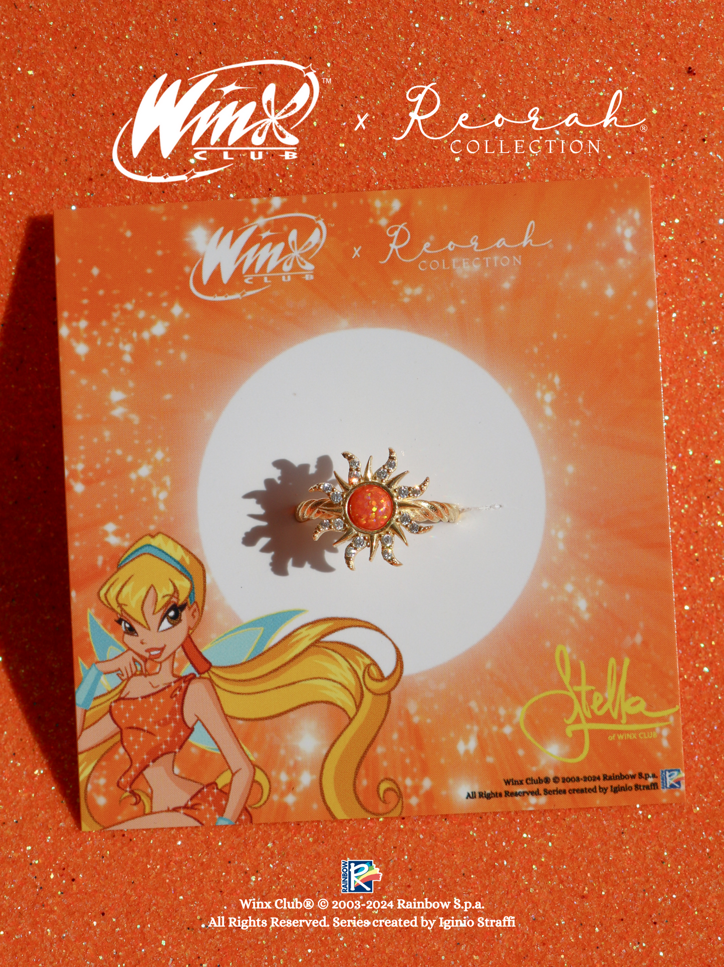 Winx Club® Stella Opal Sun Ring, 925 Sterling Silver