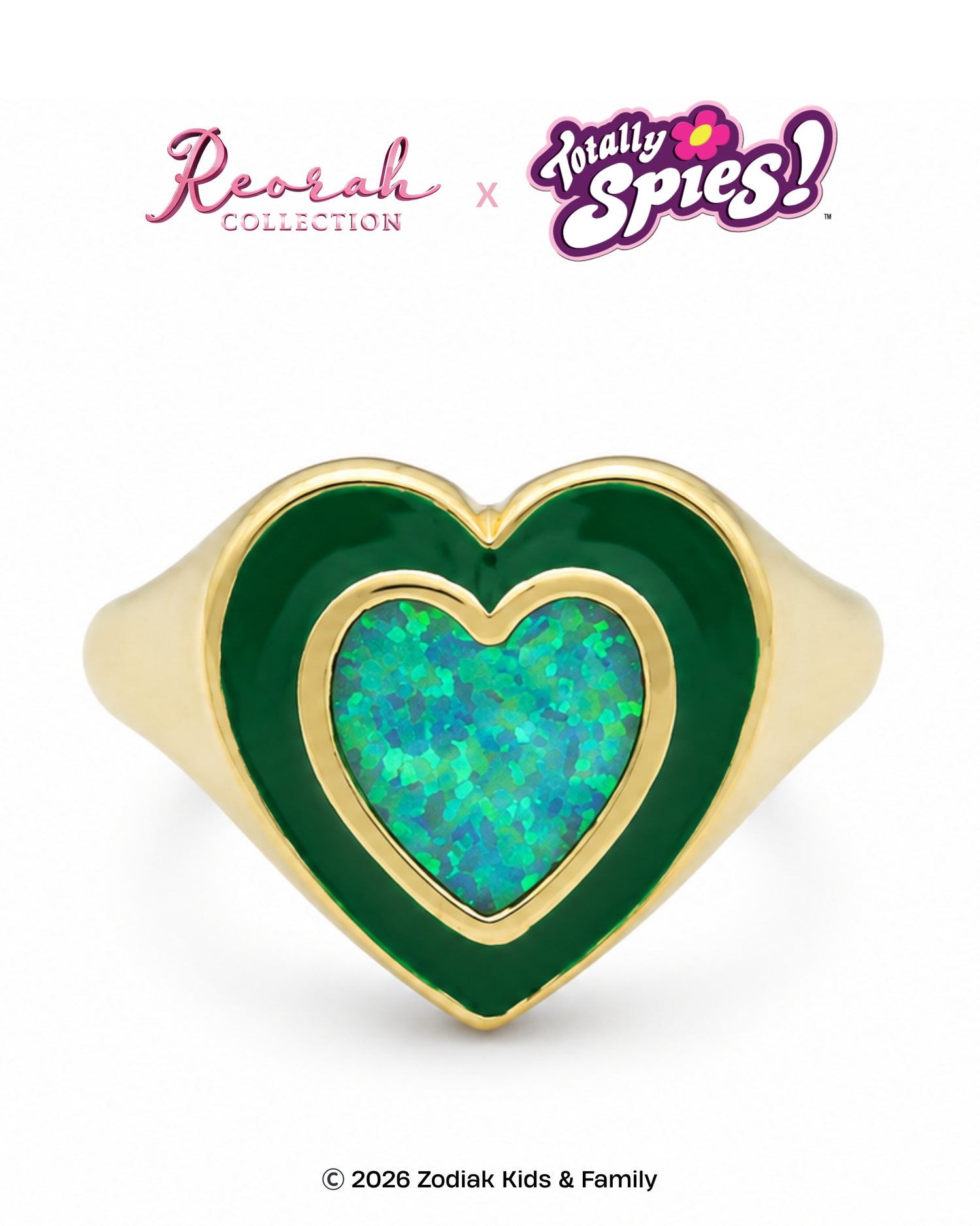 Totally Spies! Sam Agent Opal Heart Ring