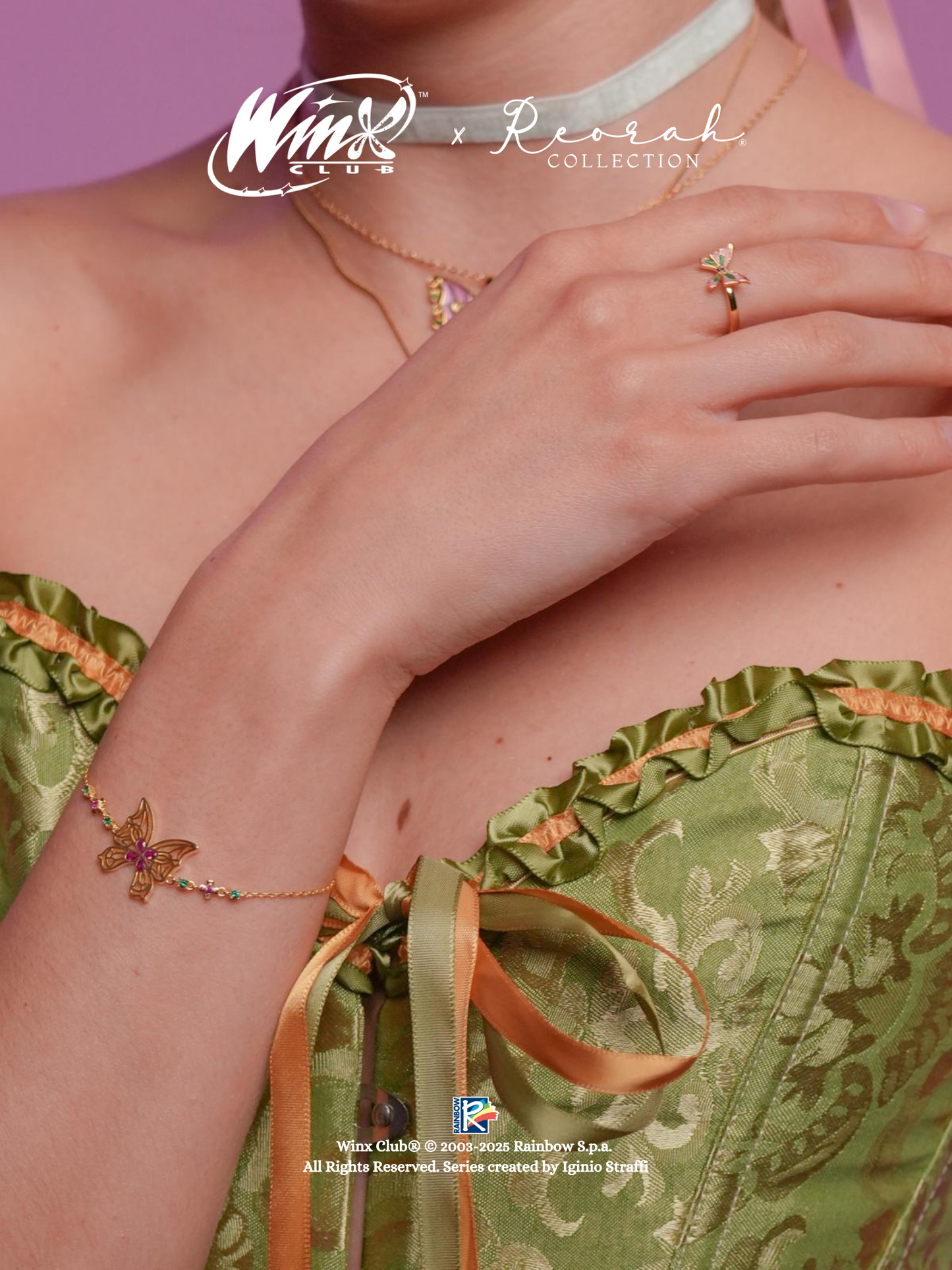 Winx Club® Flora Enchantix Wings 925 Silver Bracelet