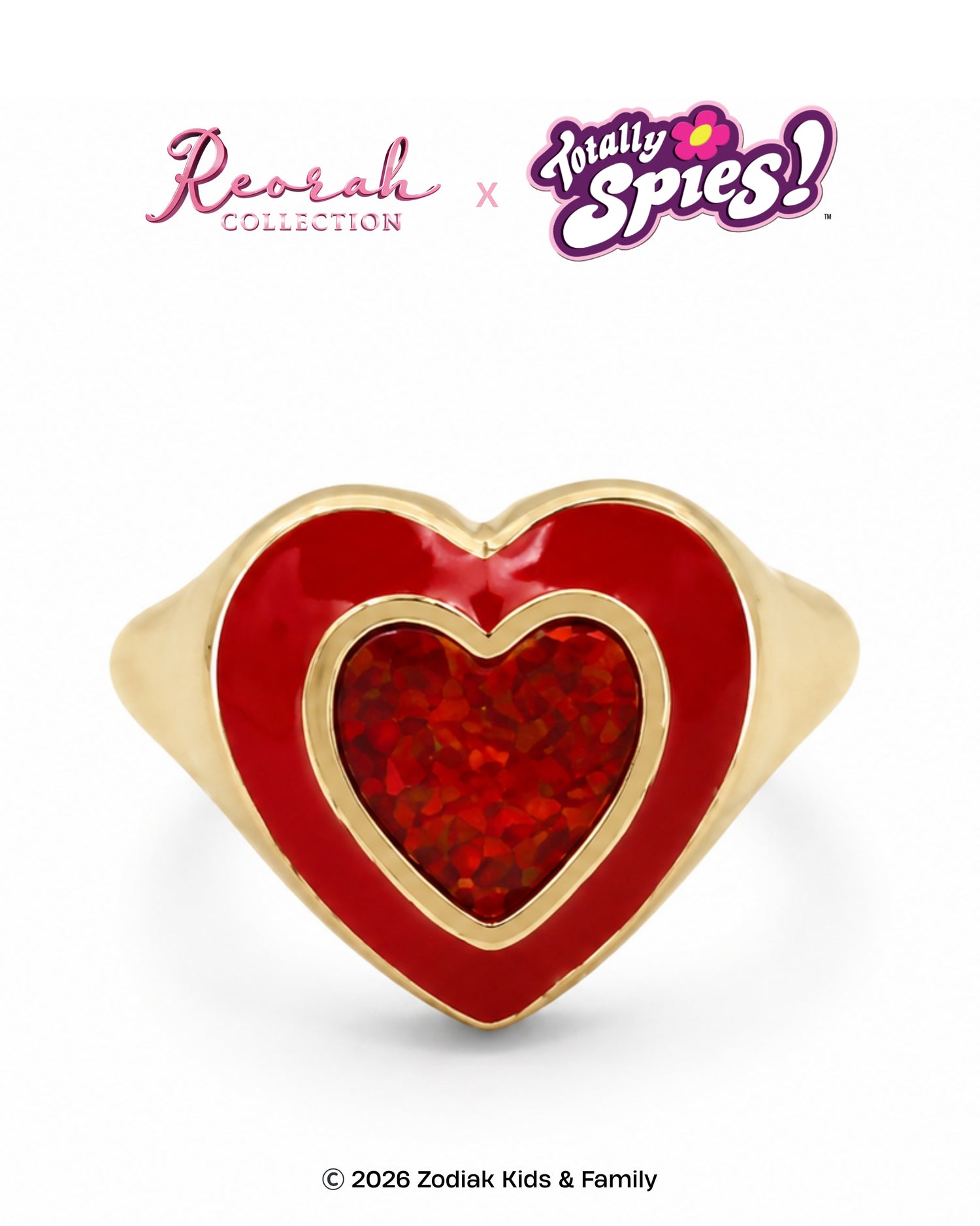 Totally Spies! Clover Agent Opal Heart Ring