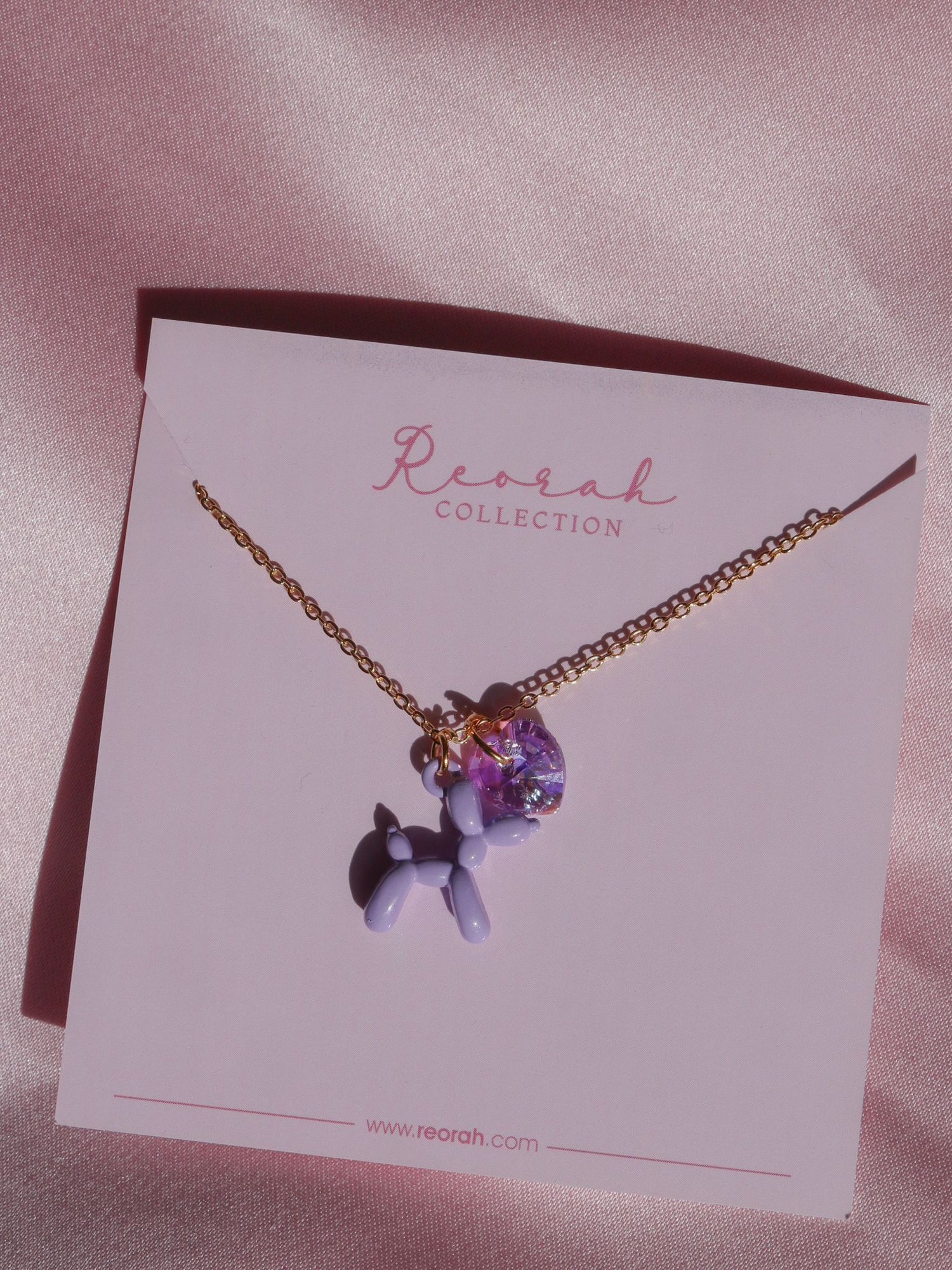 Balloon Puppy Swarovski Stone Necklace