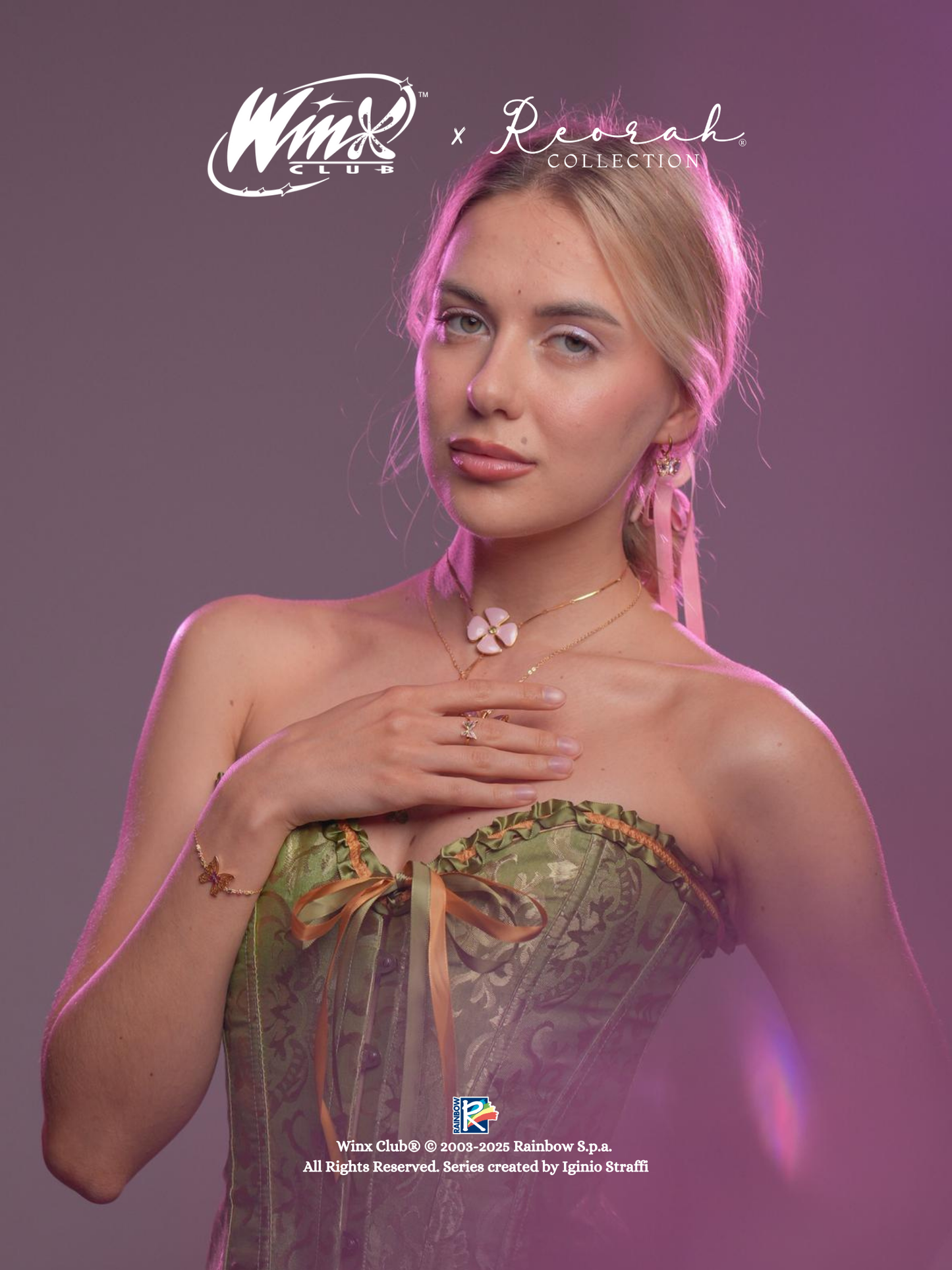 Winx Club Flora Flower Lariat Necklace