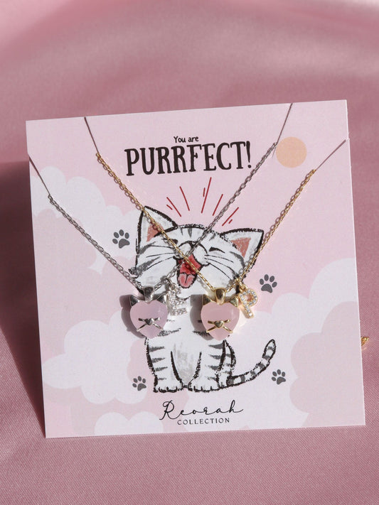 Cat Lover 925 Silver Letter Necklace