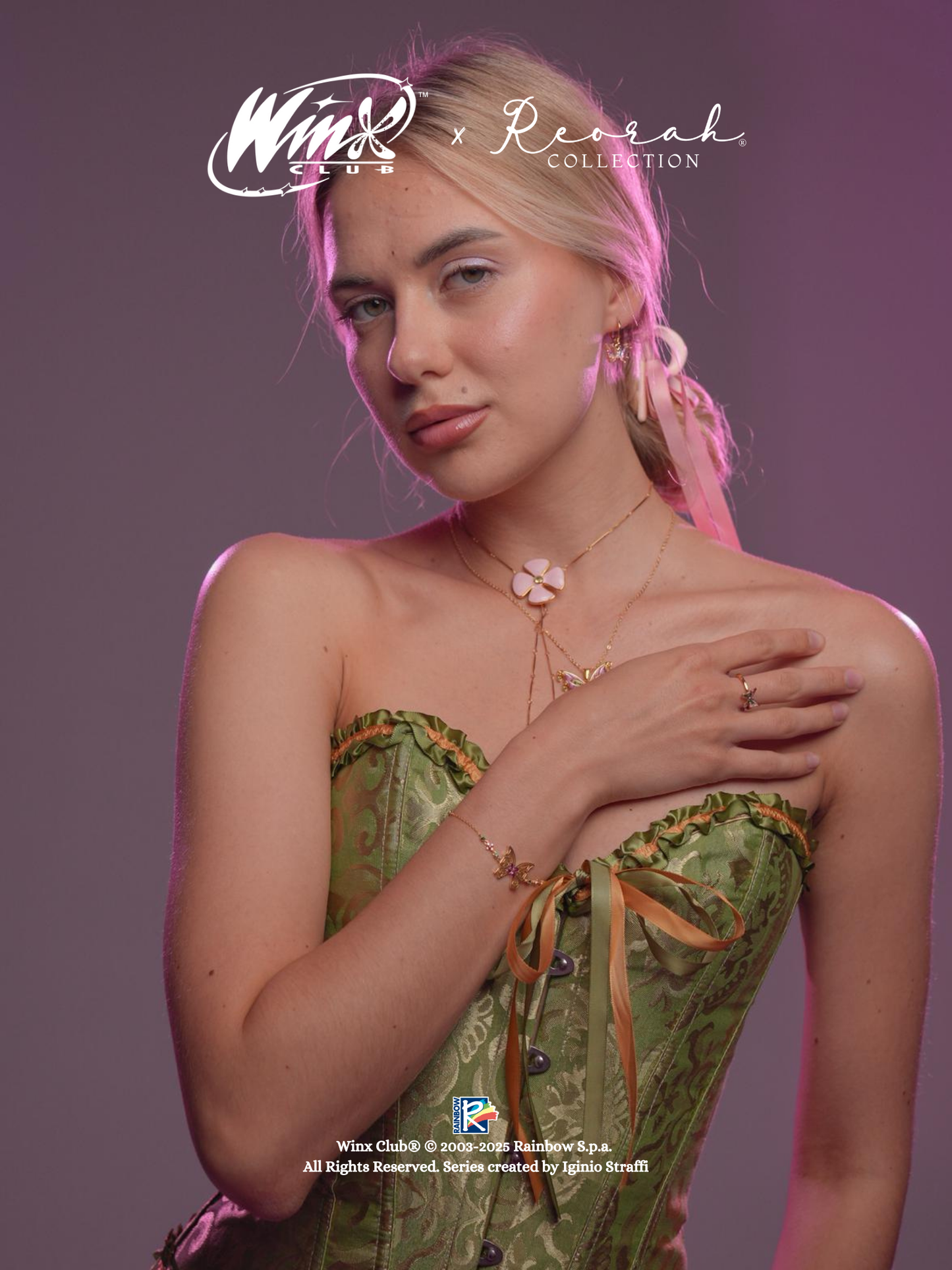 Winx Club Flora Flower Lariat Necklace