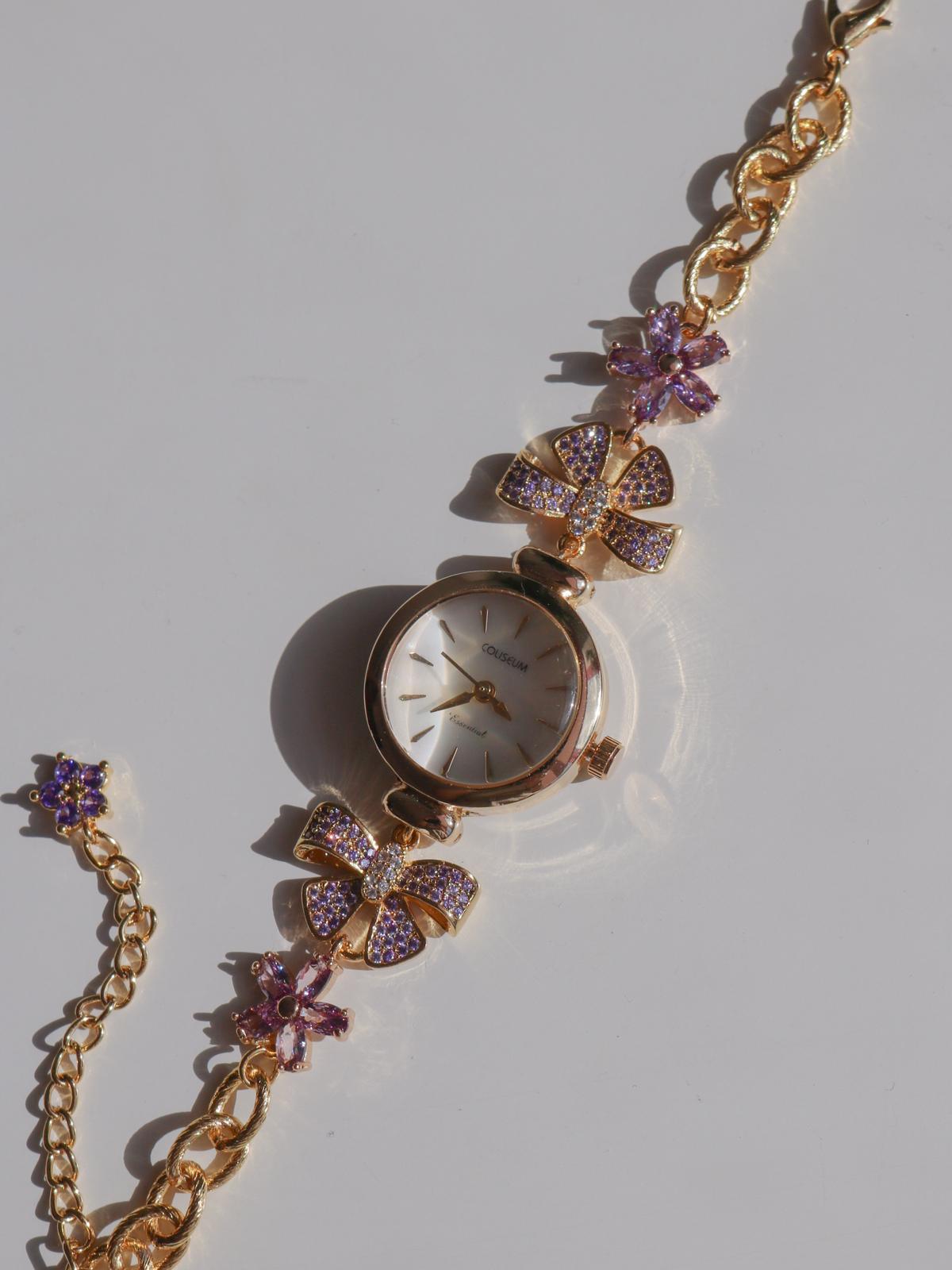 Lila Bow Glow Watch