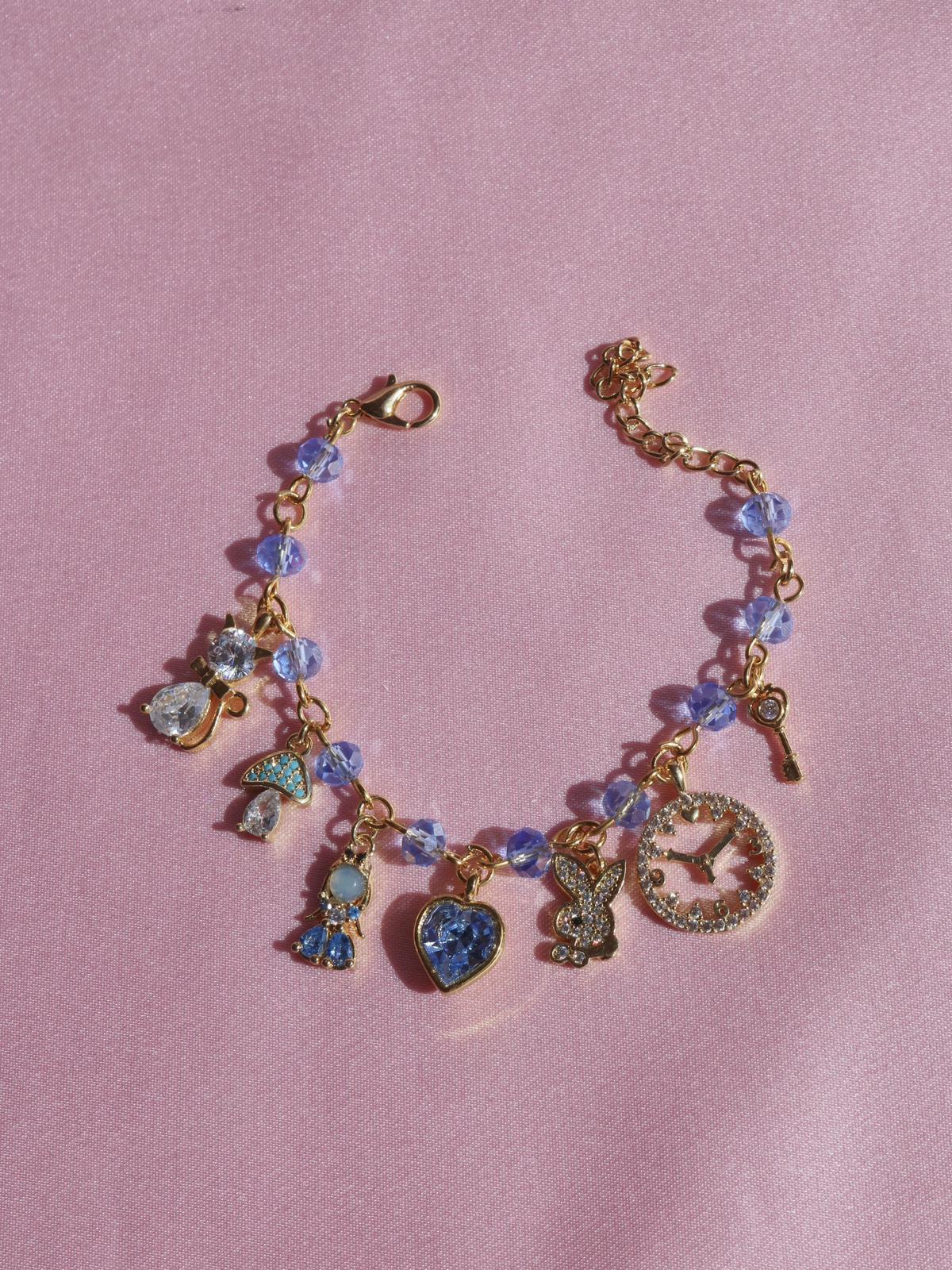 Alice Charm Bracelet, Princess Heart Charm Bracelet,Version 2