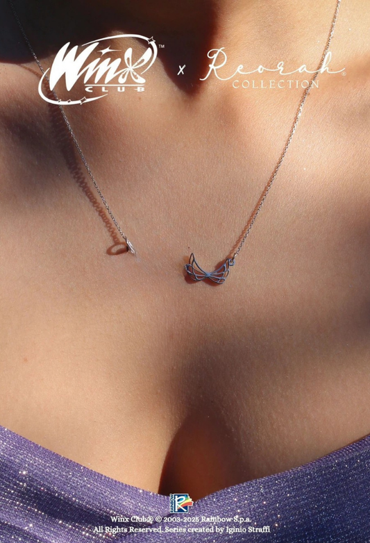 Winx Club® Tecna Personalized 925 Silver Enchantix Wings Name Necklace