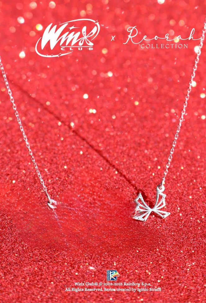 Winx Club® Musa Personalized 925 Silver Enchantix Wings Name Necklace