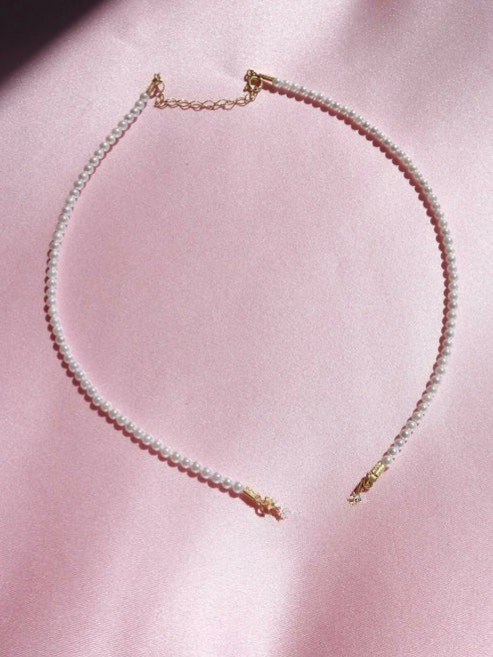 Horizontal Name 925 Silver Necklace with Pearls