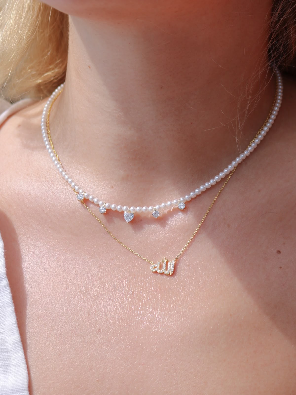 925 Sterling Silver Necklace with Arabic Script for Allah