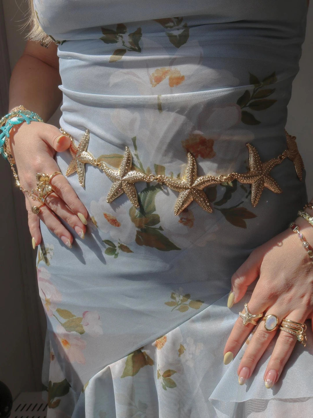 Big Golden Starfish Belt