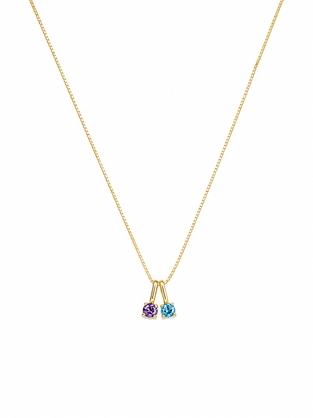 Twin Star 925 Sterling Silver Necklace
