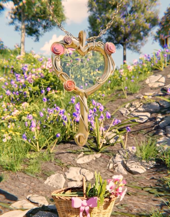 Diamond Chateau Melody Mirror Necklace, Friendship Necklaces