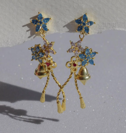 Genshin Ganyu Earrings 925 Sterling Silver, Anime Earrings, Gamer Jewelry