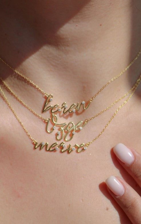 Personalized Stone Name 925 Silver Necklace
