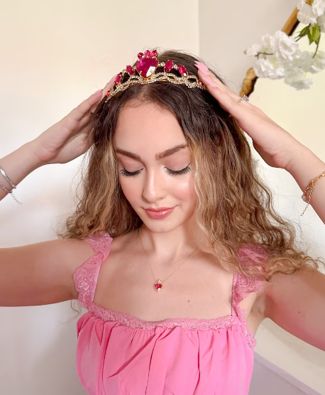 Princess School Crown, Pink Heart Tiara, Blair Crown