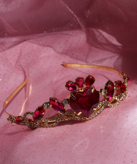 Princess School Crown, Pink Heart Tiara, Blair Crown