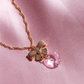 Pink Ribbon Heart Necklace