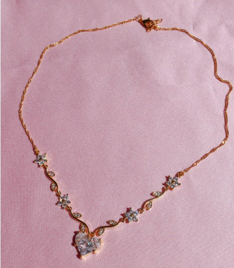 Heart Flower Necklace