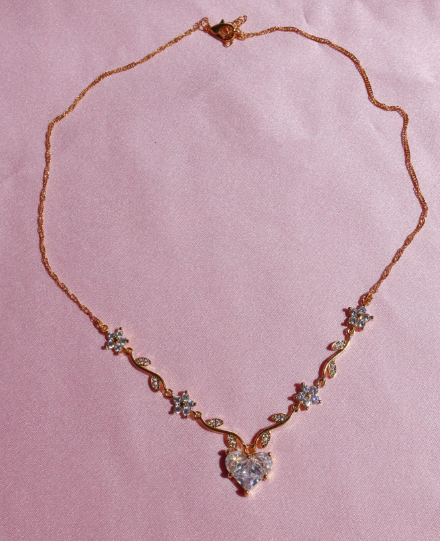 Heart Flower Necklace