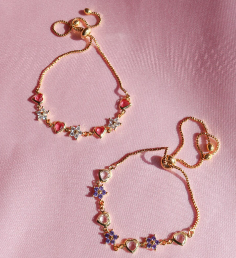 Hearts and Flowers Version 2 Bracelet