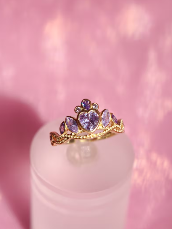 Prinzessin Charm Schulkronenring, Herzring, Prinzessinnen-Tiara-Ring, Blair-Ring