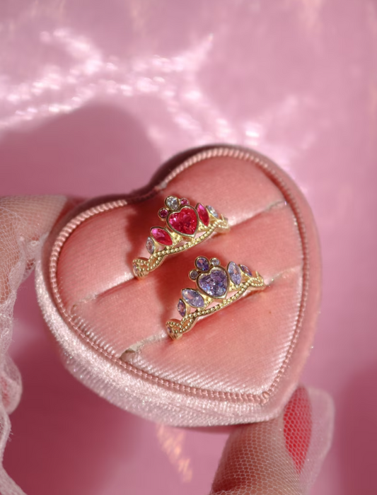 Princess School Crown Ring, Blair Heart Ring, Princess Tiara Ring