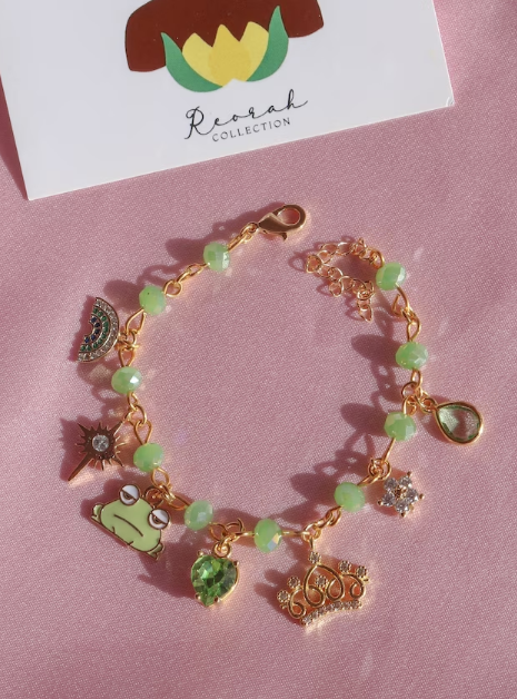 Tiana Charm Bracelet, Princess Frog Bracelet