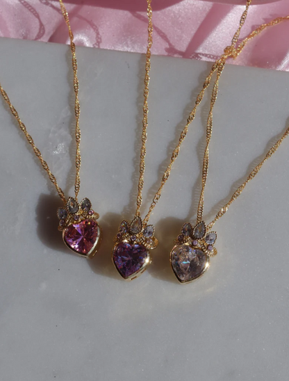 Rapunzel Crown Heart Necklace, Princess Jewelry