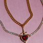 Heart Guardian Choker, Heart and Sword Necklace, Couple Necklace