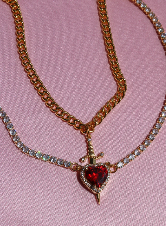 Gothic Red Heart And Sword Couple Necklace Love Sword Dagger Layered Pendant You are in My Heart Cool Matching Couple Necklace Jewelry Gifts for Men Women (#4 Gothic Red Heart And Sword Couple Necklace Love Sword Dagger Layered Pendant You are in My Heart Cool Matching Couple Necklace Jewelry Gifts for Men Women (#4