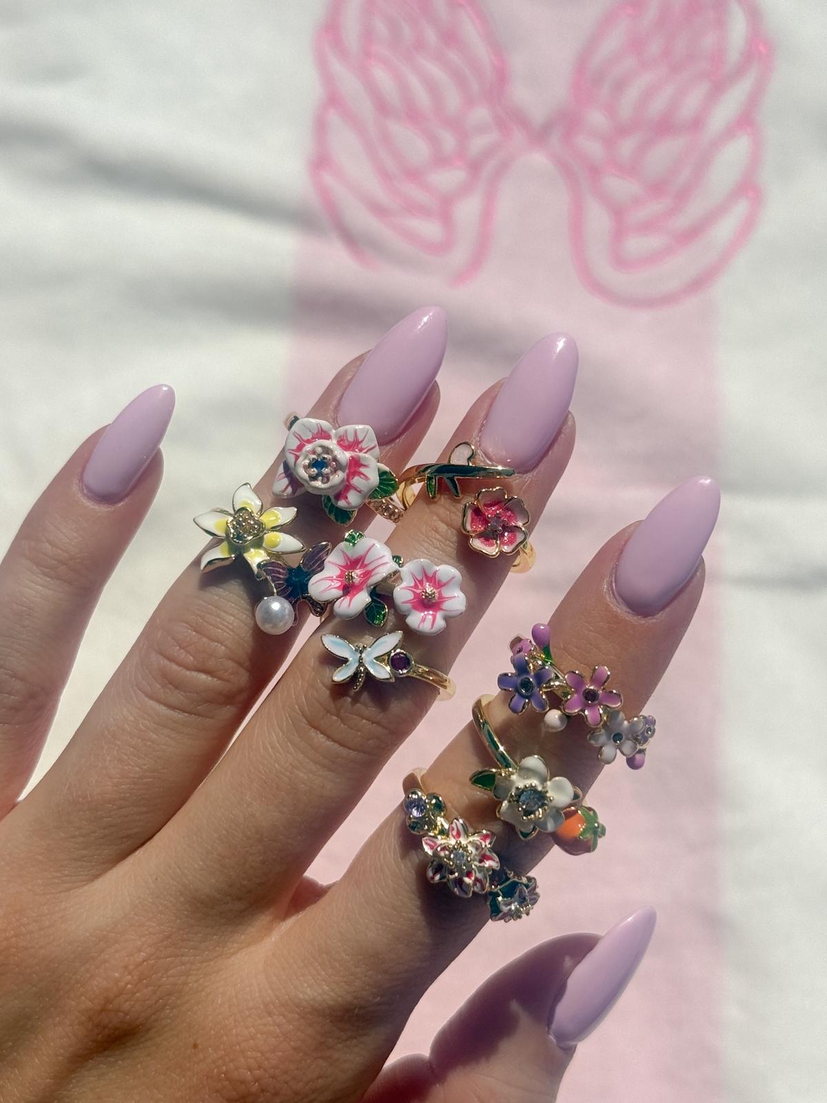 Lily & Butterfly Ring