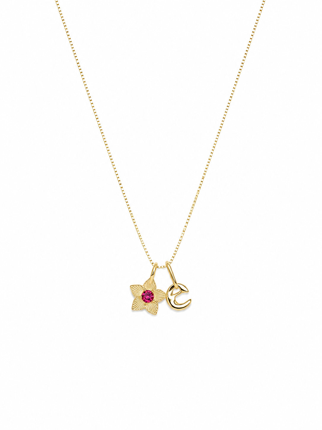 Flora Letter 925 Sterling Silver Necklace