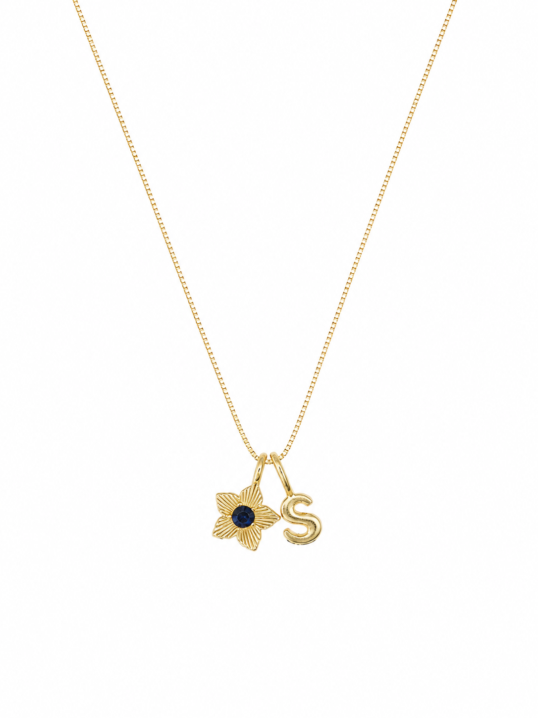 Flora Letter 925 Sterling Silver Necklace