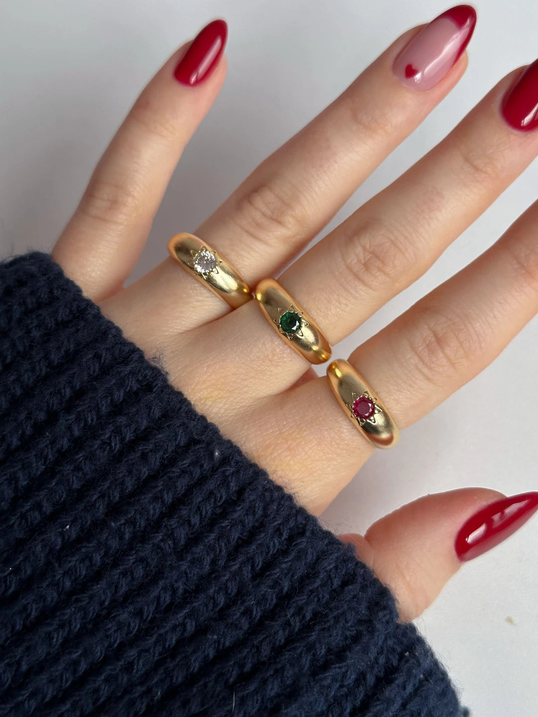 Flower Stone Glow Ring