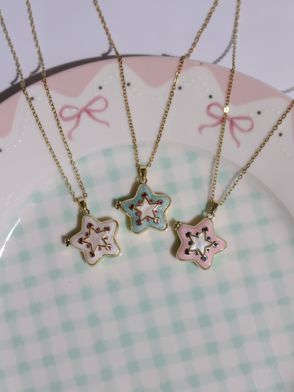 The Pastel Galaxy Kapaklı Personalized Photo Locket Necklace