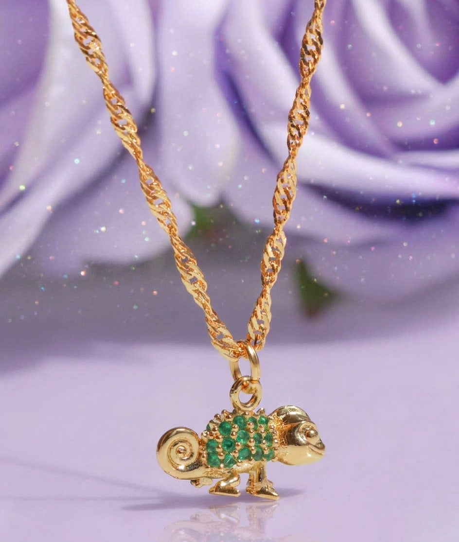 Rapunzel's Pascal Necklace, Lost Princess Chameleon Necklace