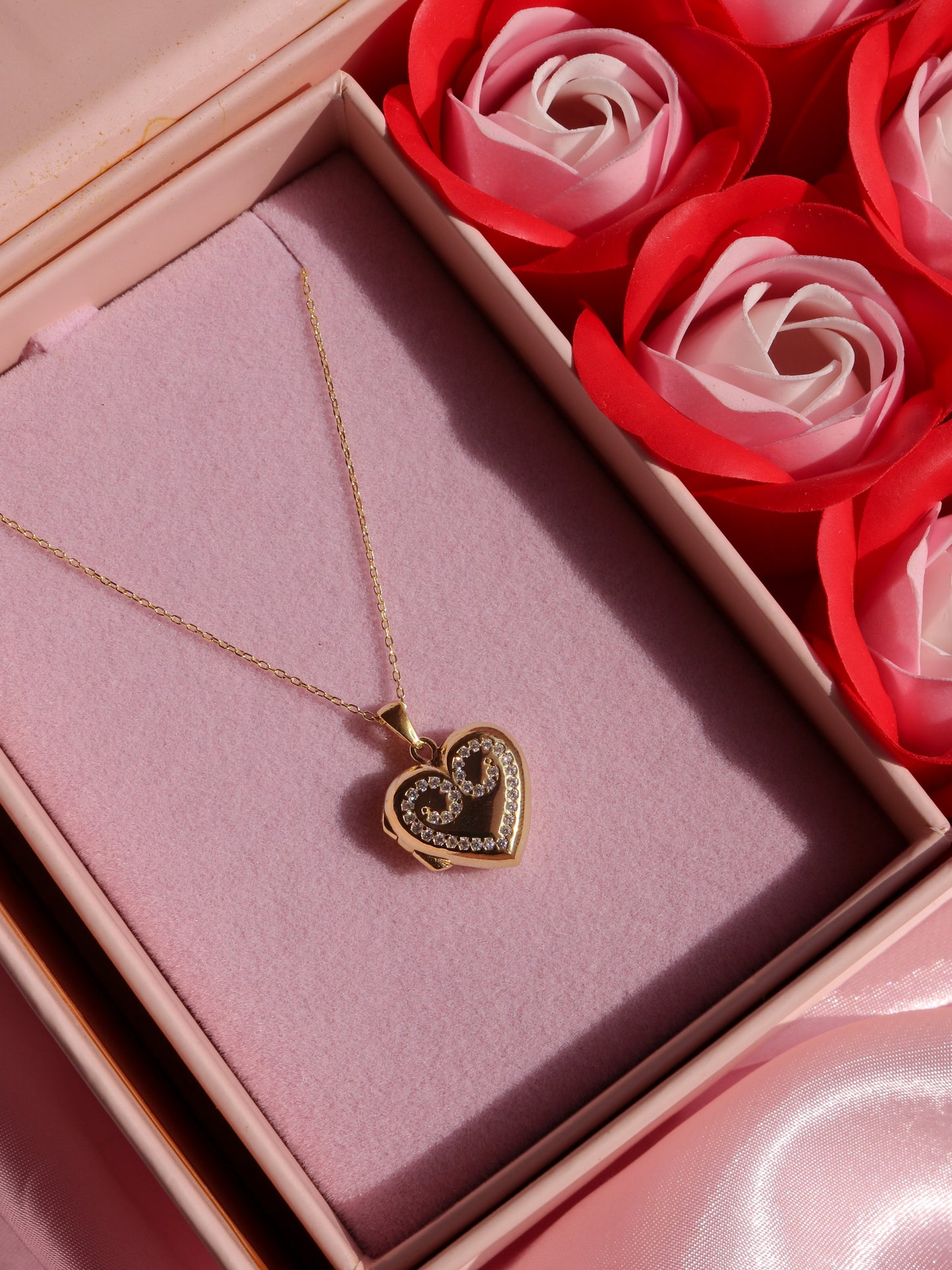 Sugar Plum Princess Clara Locket with Zircon Stones, 925 Sterling Silver Necklace