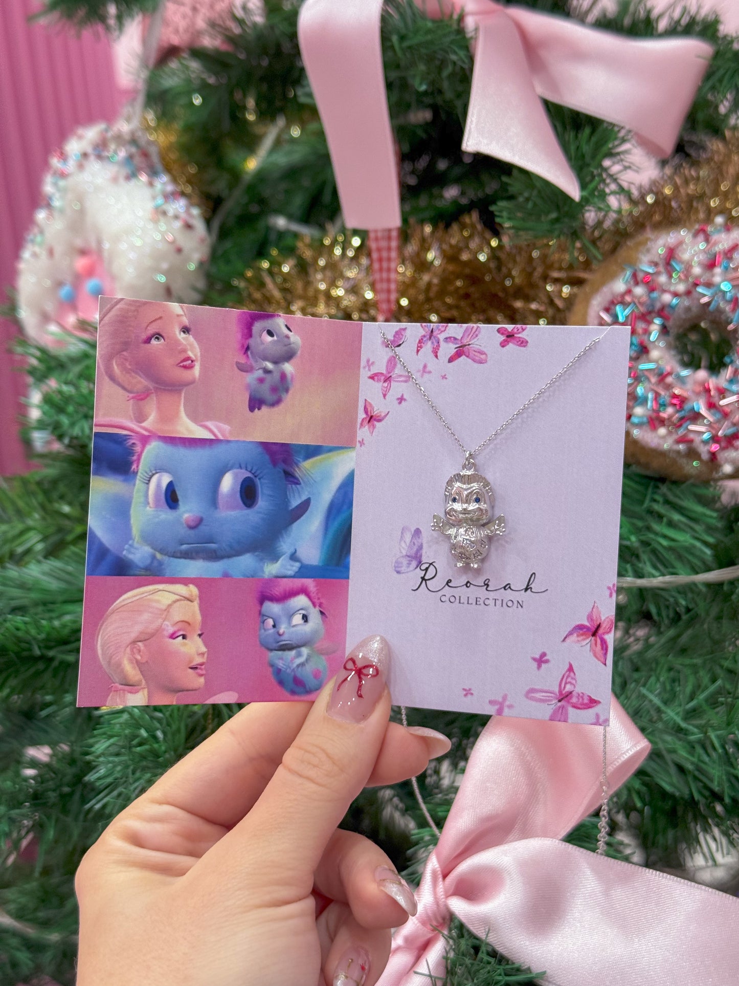 Fairy Bibble Necklace, Elina Mermaid Necklace, 925 Sterling Silver