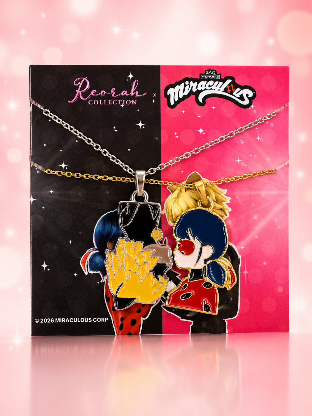 Miraculous® Ladybug and Cat Noir Couple Necklace