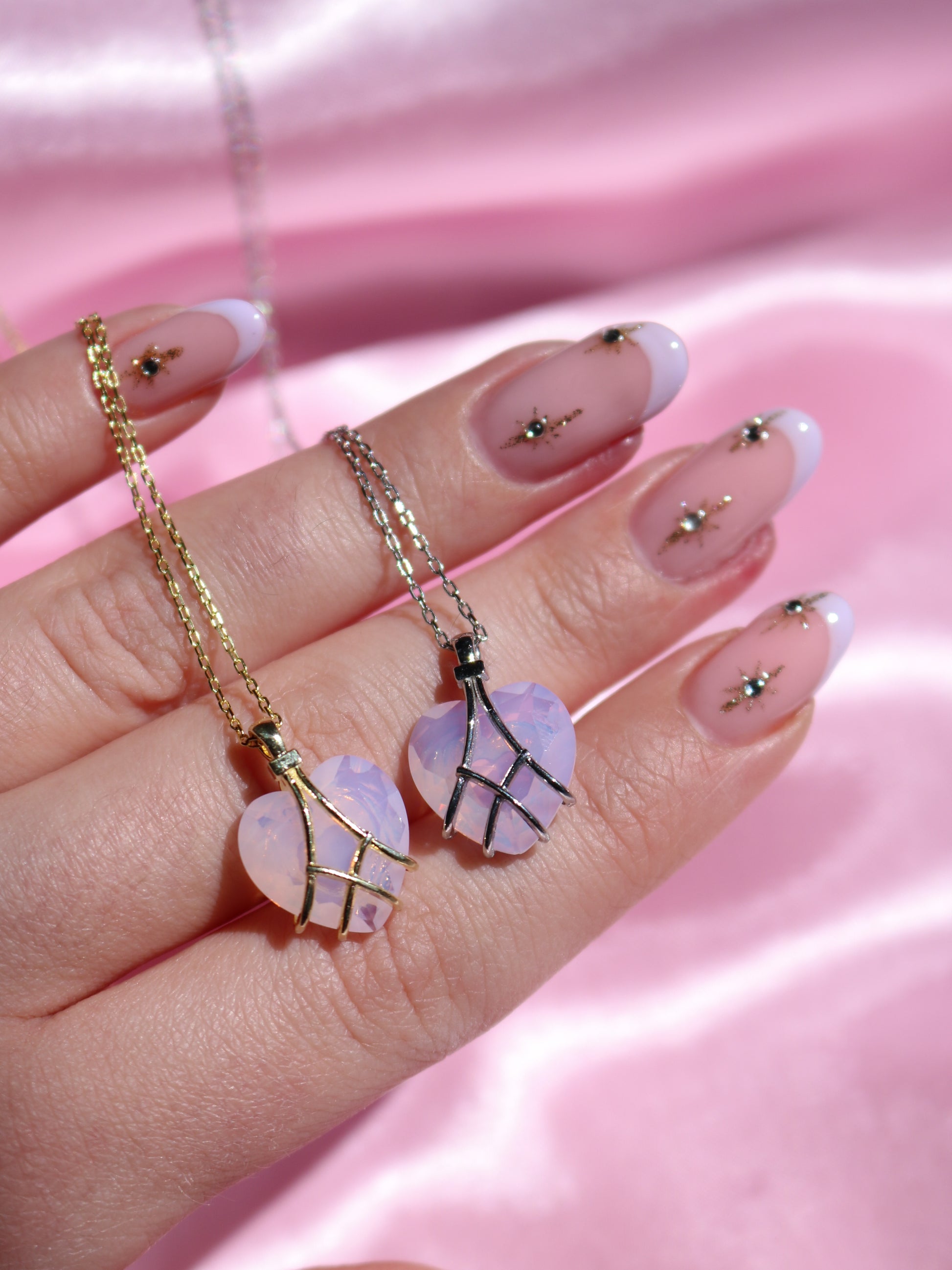 Diamond Chataeu Heart Friendship Necklace, Bff Necklaces, 925