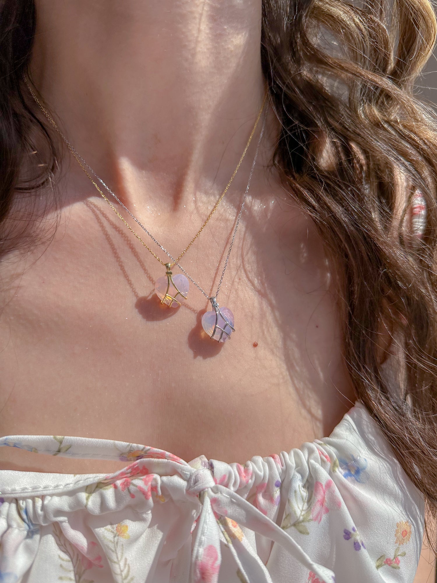 Diamond Chateau Heart Necklace, Friendship Necklaces (Bigger Size)