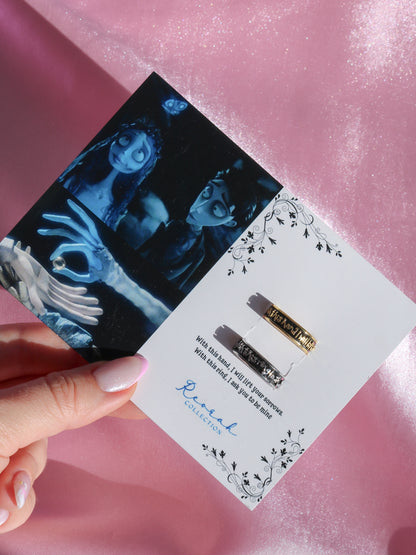 Corpse Bride Couple Rings, Emily and Victor Rings