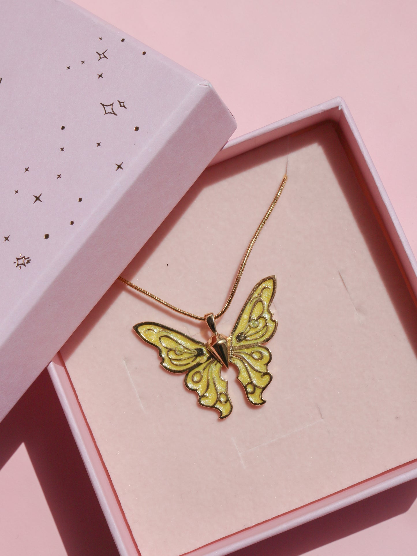 Fairy Guardians Butterfly Necklace, Mermaid Necklace, Gold Plated