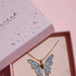 Fairy Guardians Butterfly Necklace, Mermaid Necklace, Gold Plated