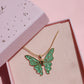 Fairy Guardians Butterfly Necklace, Mermaid Necklace, Gold Plated