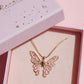 Fairy Guardians Butterfly Necklace, Mermaid Necklace, Gold Plated