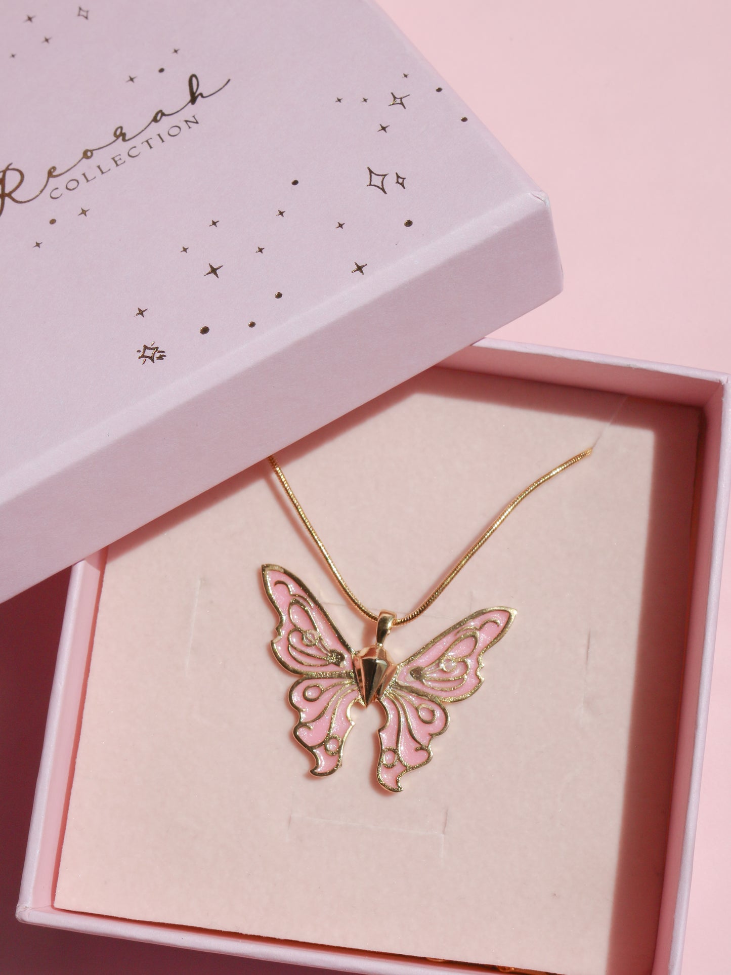 Fairy Guardians Butterfly Necklace, Mermaid Necklace, Gold Plated