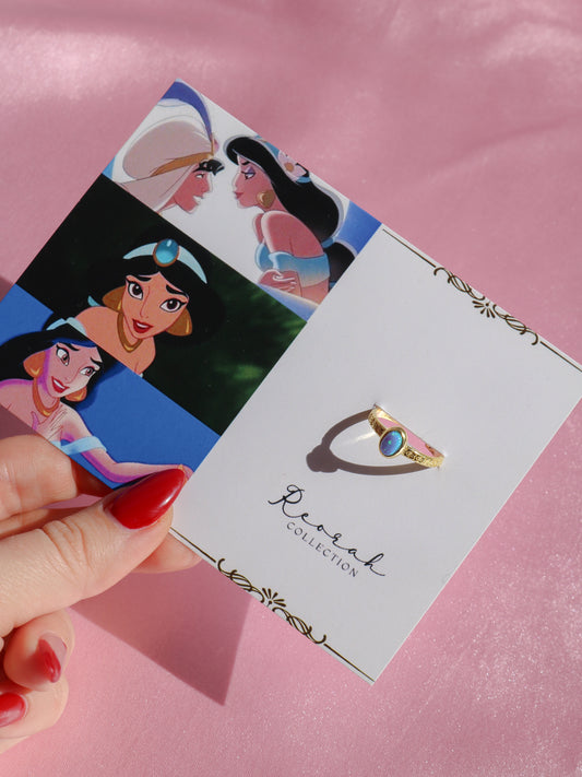 Jasmine Headband Opalite Ring, Princess Tiara Ring, 925 Sterling Silver